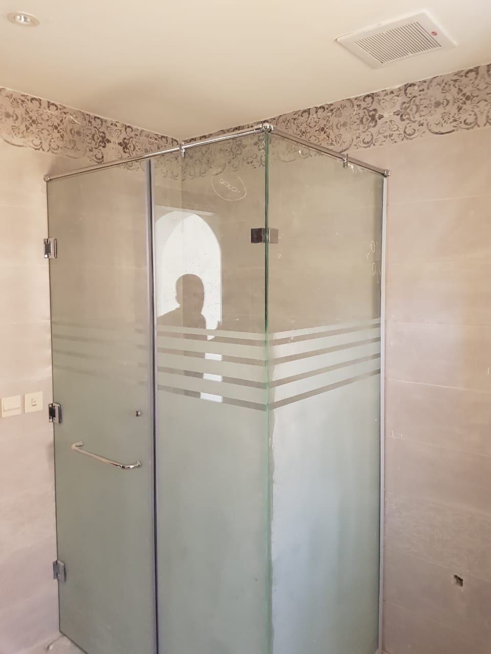 الشاورات الزجاج سكريت رش الرمل